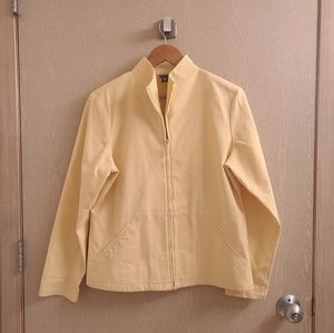 Eileen Fisher Light Yellow Zip Jacket